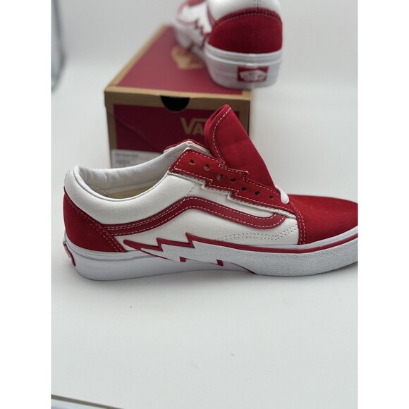Vans Old Skool Bolt Shoes-Two Tone Red White-size 7 men’s, 8.5 women’s-NEW!! main image 10